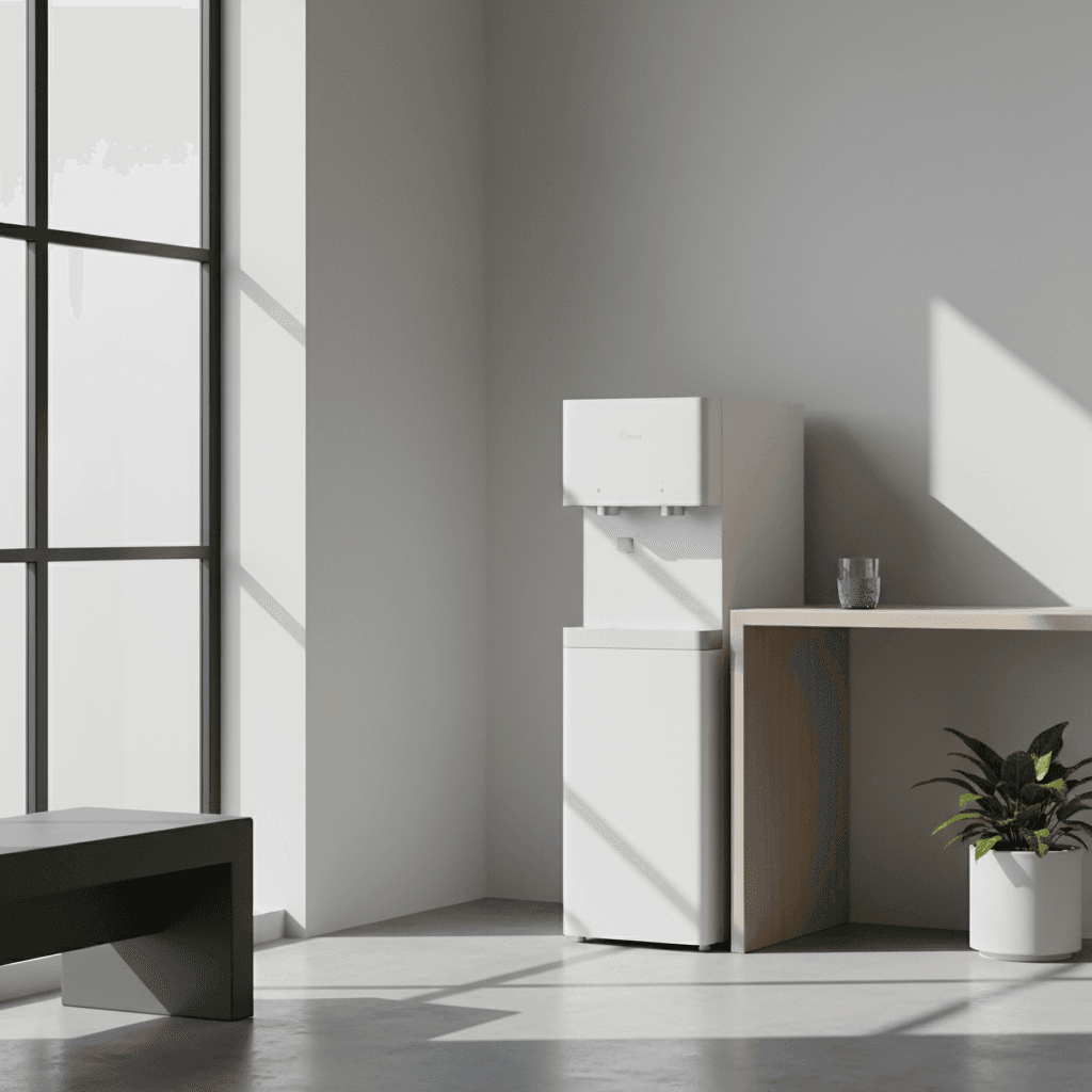 Dispenser de agua con diseño moderno que se integra perfectamente en cualquier espacio