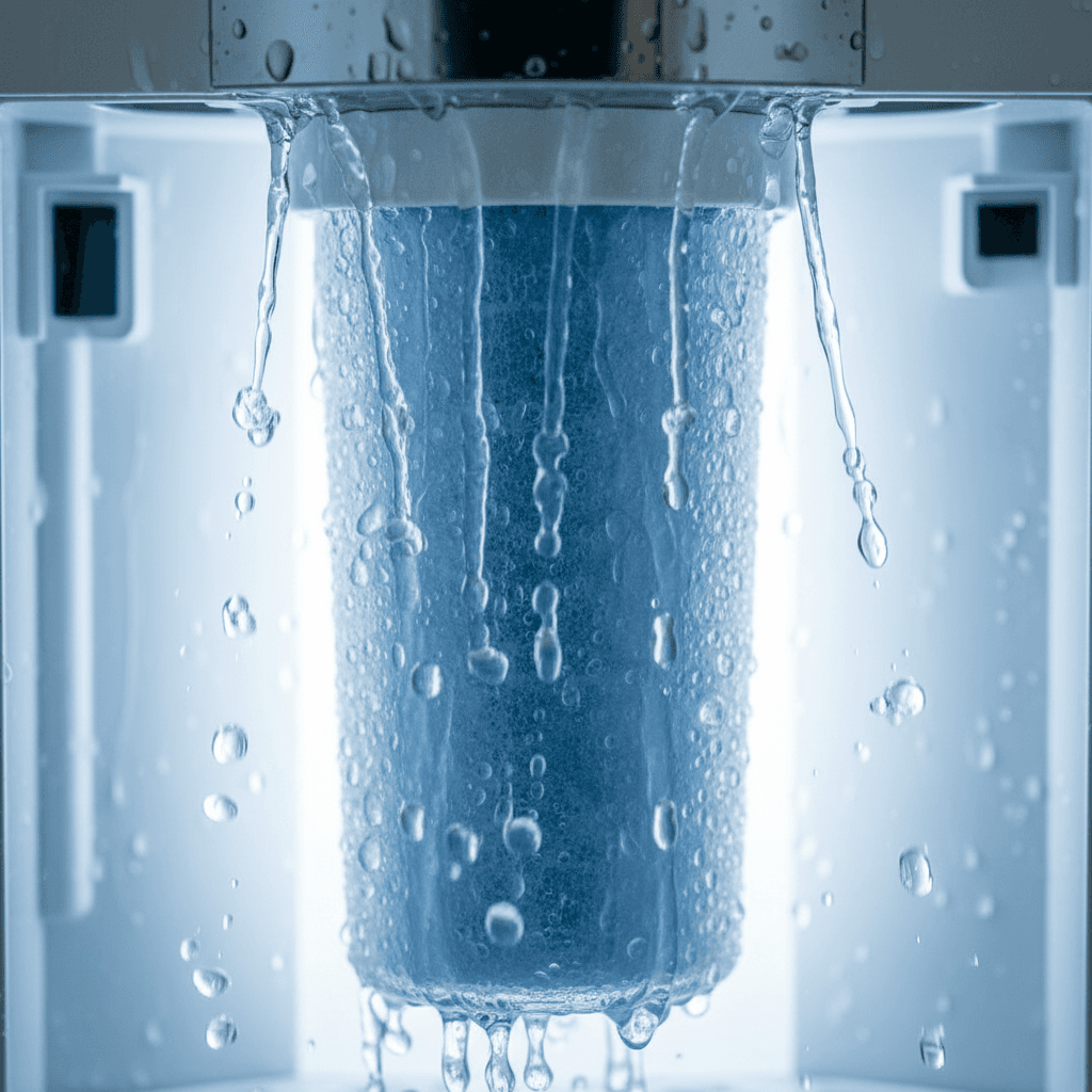 Filtro multi-etapa avanzado que elimina cloro, bacterias y contaminantes del agua